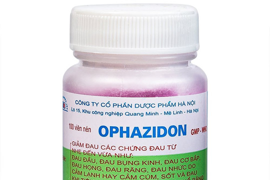 Bộ Y tế cảnh báo thuốc giảm đau, hạ sốt Ophazidon giả